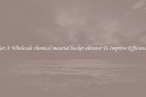 Get A Wholesale chemical material bucket elevator To Improve Efficiency