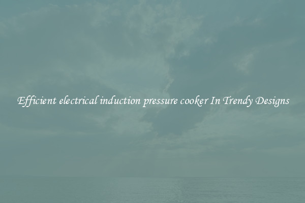 Efficient electrical induction pressure cooker In Trendy Designs