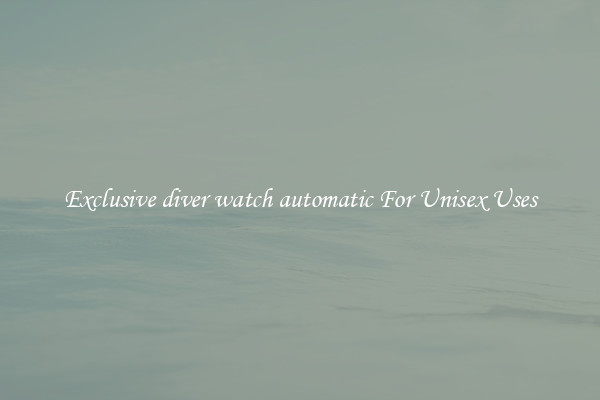 Exclusive diver watch automatic For Unisex Uses