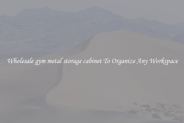 Wholesale gym metal storage cabinet To Organize Any Workspace
