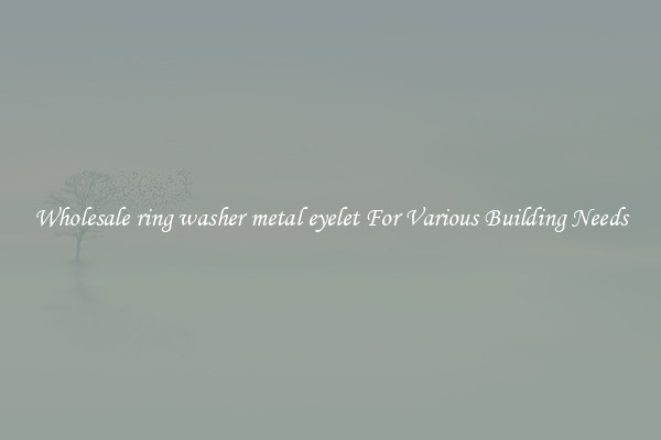 Wholesale ring washer metal eyelet For Various Building Needs