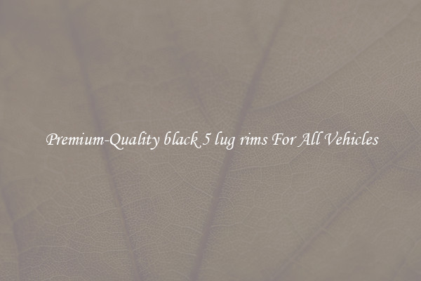 Premium-Quality black 5 lug rims For All Vehicles
