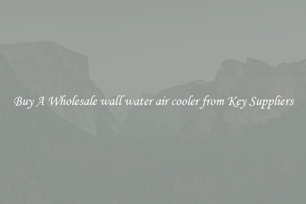 Buy A Wholesale wall water air cooler from Key Suppliers