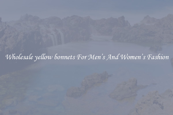 Wholesale yellow bonnets For Men’s And Women’s Fashion