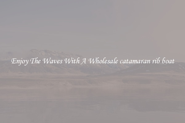 Enjoy The Waves With A Wholesale catamaran rib boat