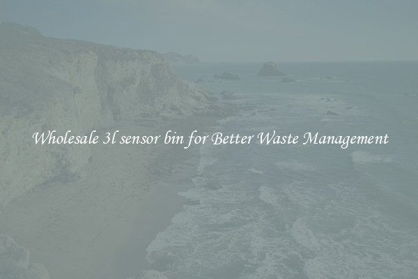 Wholesale 3l sensor bin for Better Waste Management
